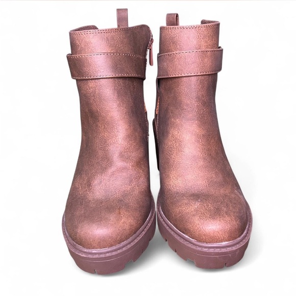 Torrid Brown Lug Ankle Boots - Picture 2 of 6